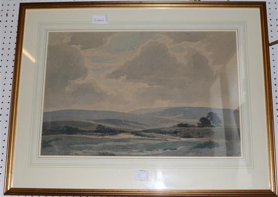 Watercolour by Edwin Harris, dated and signed